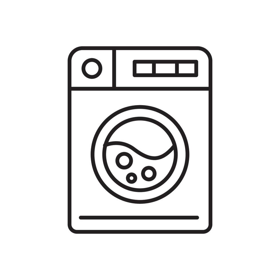 laundry machine icon design. housework equipment, sign and symbol vector