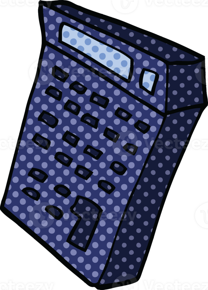 comic book style cartoon calculator png