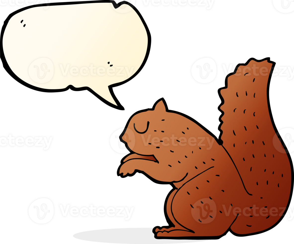 cartoon squirrel with speech bubble png