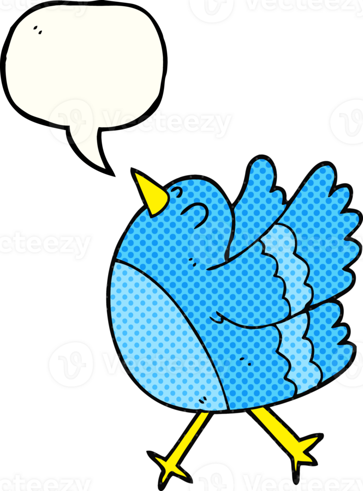 drawn comic book speech bubble cartoon happy bird png
