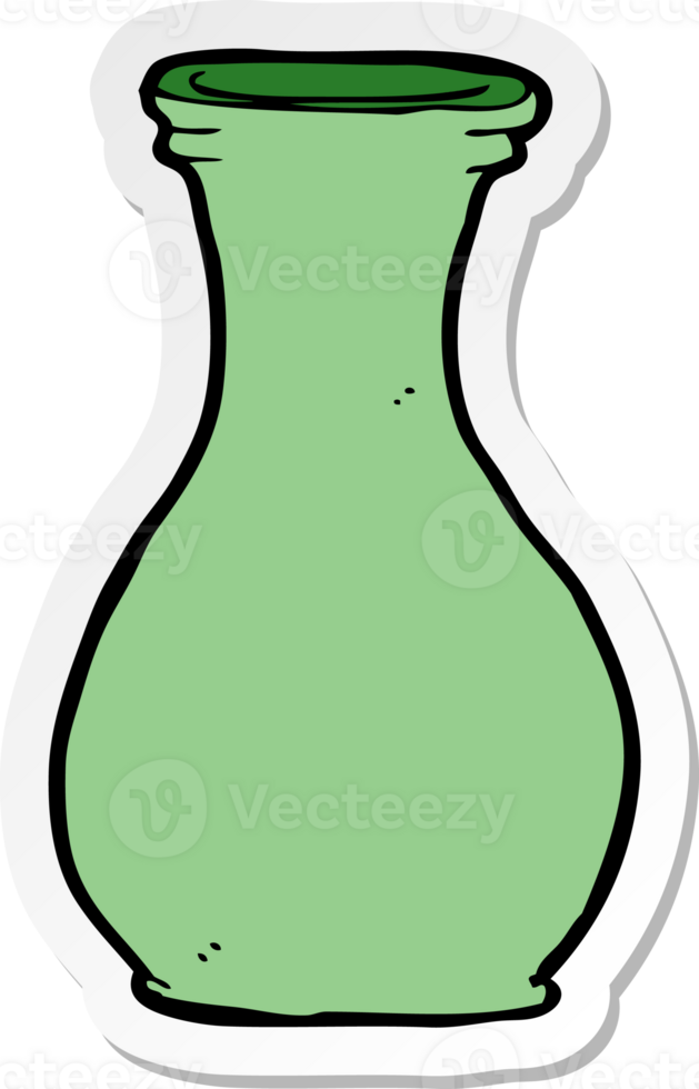 sticker of a cartoon vase png