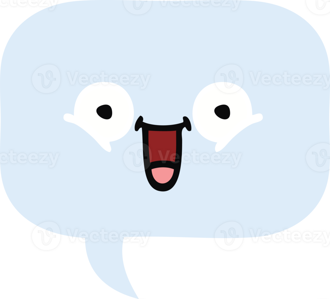 flat color retro cartoon of a speech bubble png