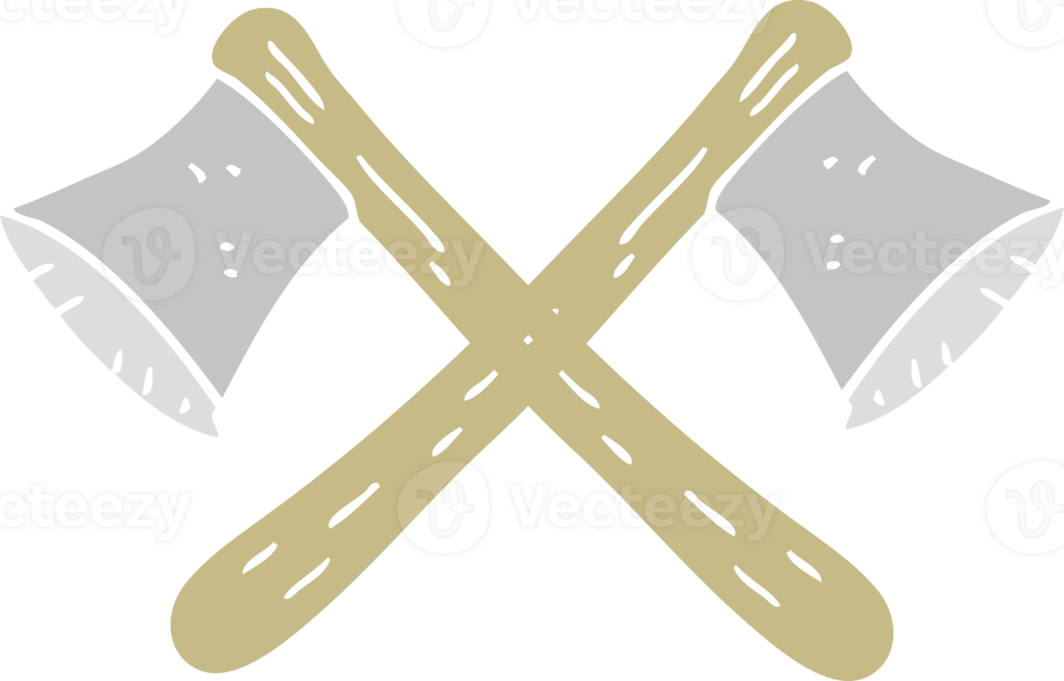 flat color illustration of crossed axes png
