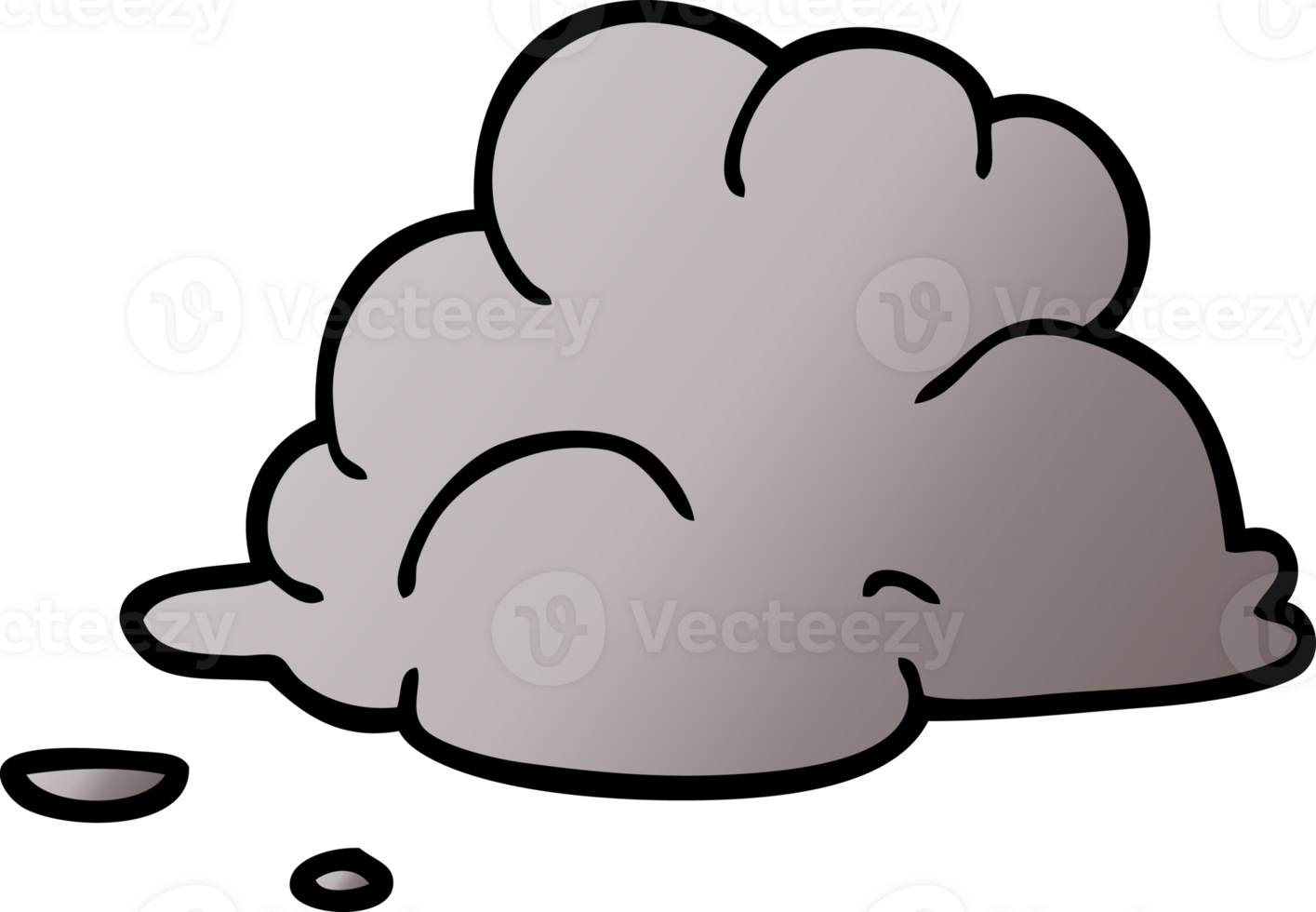 cartoon doodle storm cloud png