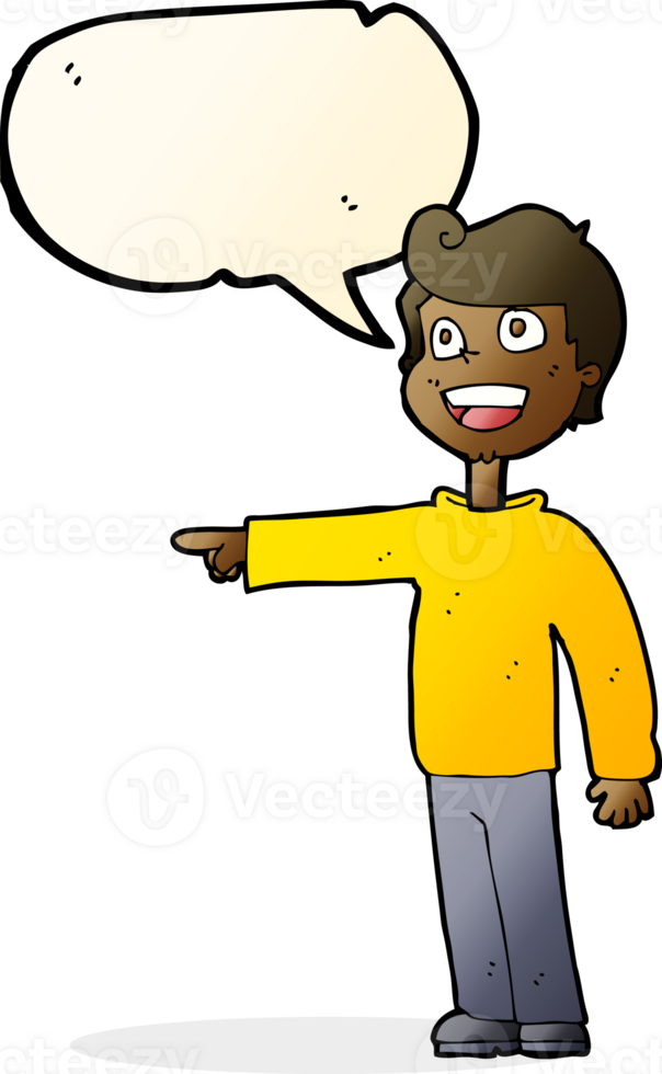 cartoon man pointing and laughing with speech bubble png