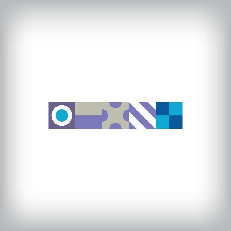 Creative minus and hyphen logo design with geometric shapes. Creative educational colorful graphics. vector
