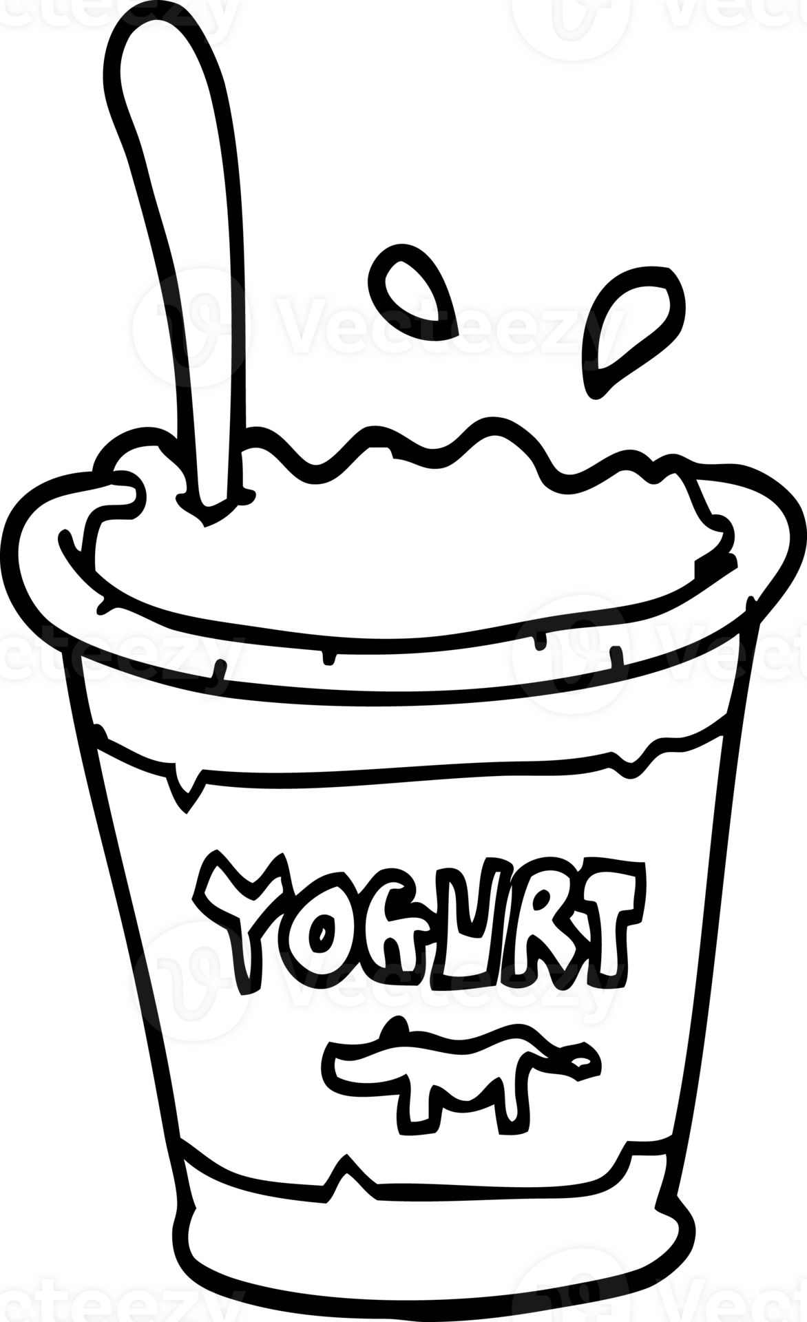 Black And White Cartoon Yogurt 45077743 PNG black-and-white-cartoon-yogurt-45077743-png