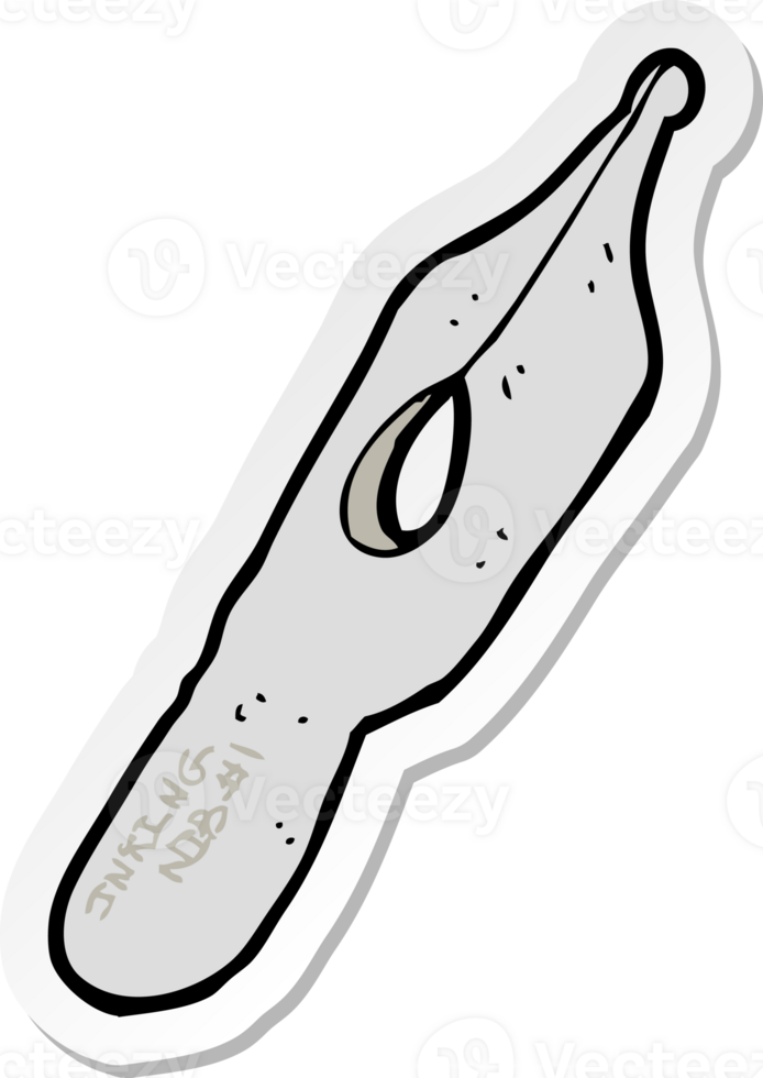 sticker of a cartoon ink nib png