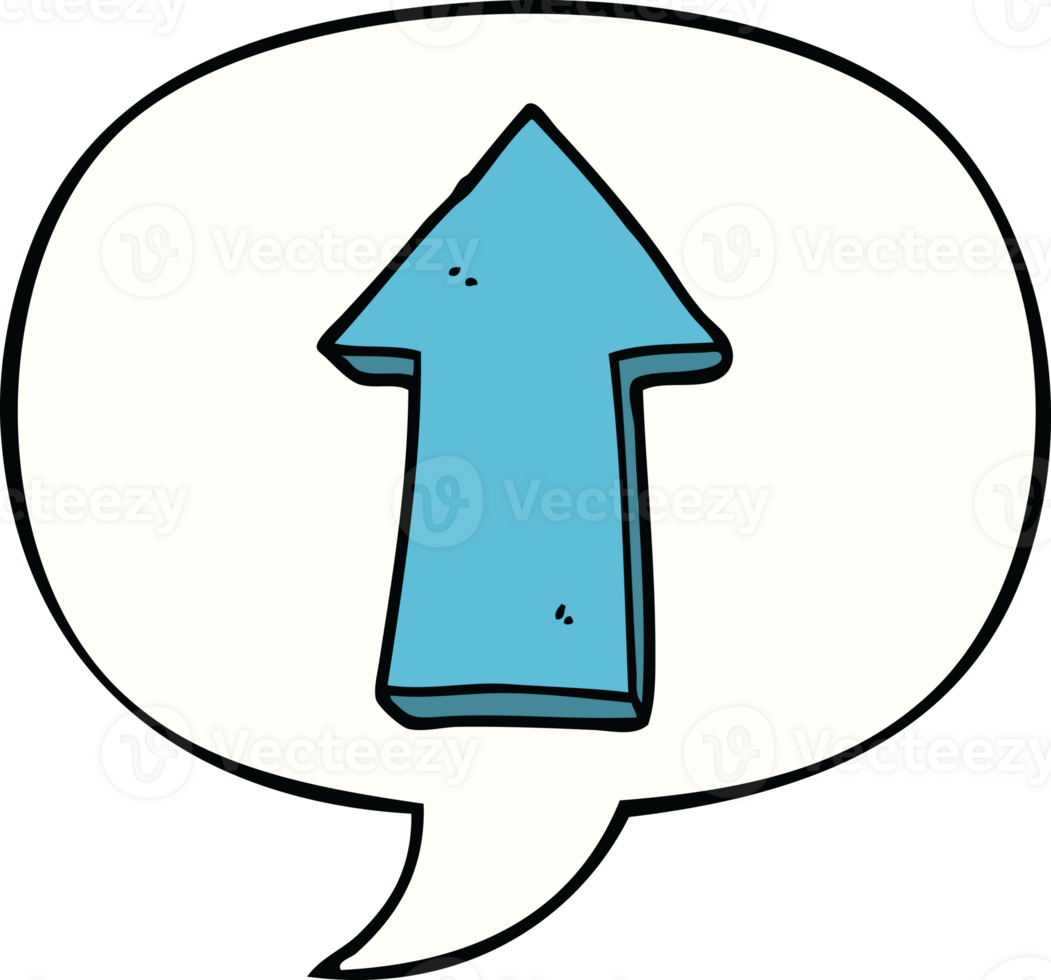 cartoon arrow with speech bubble png