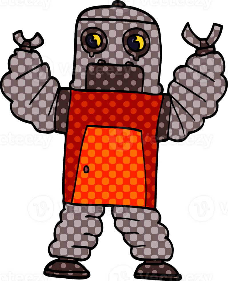 cartoon doodle robot png