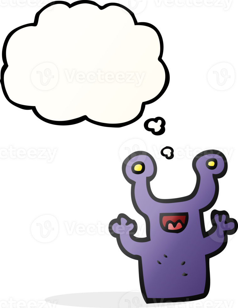 drawn thought bubble cartoon little alien png