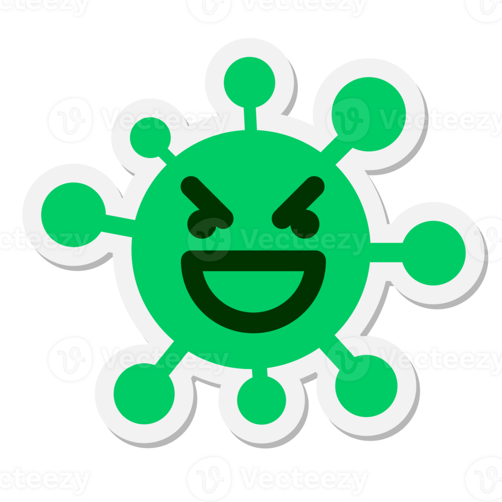 simple mean virus sticker png