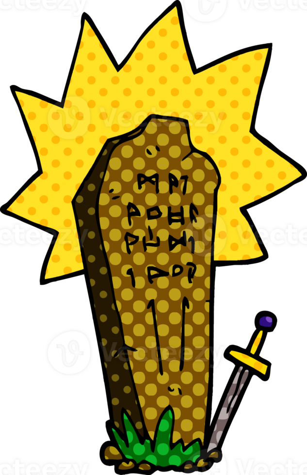 cartoon doodle of a heros grave png