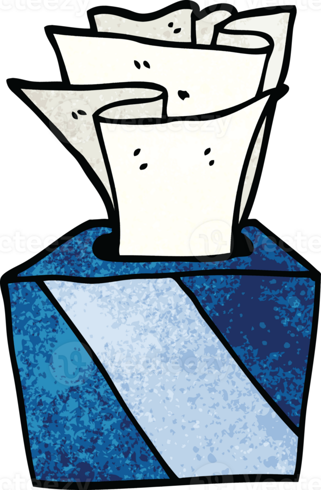 cartoon doodle box of tissues png