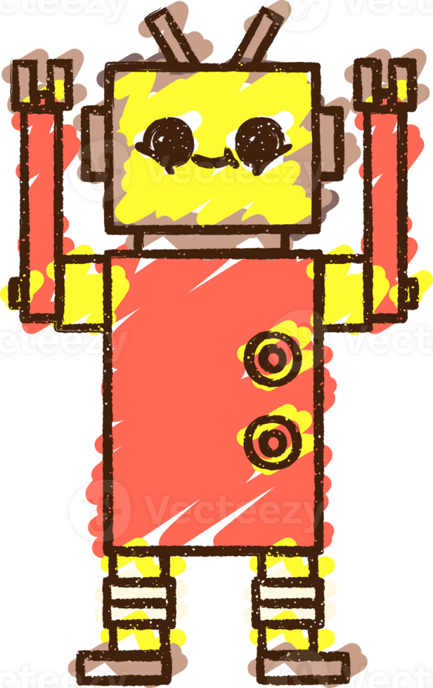 Robot Chalk Drawing png