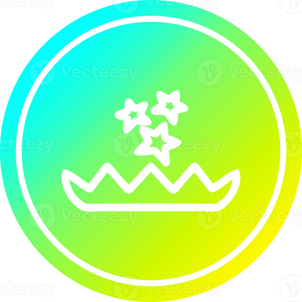 magical flower circular icon with cool gradient finish png