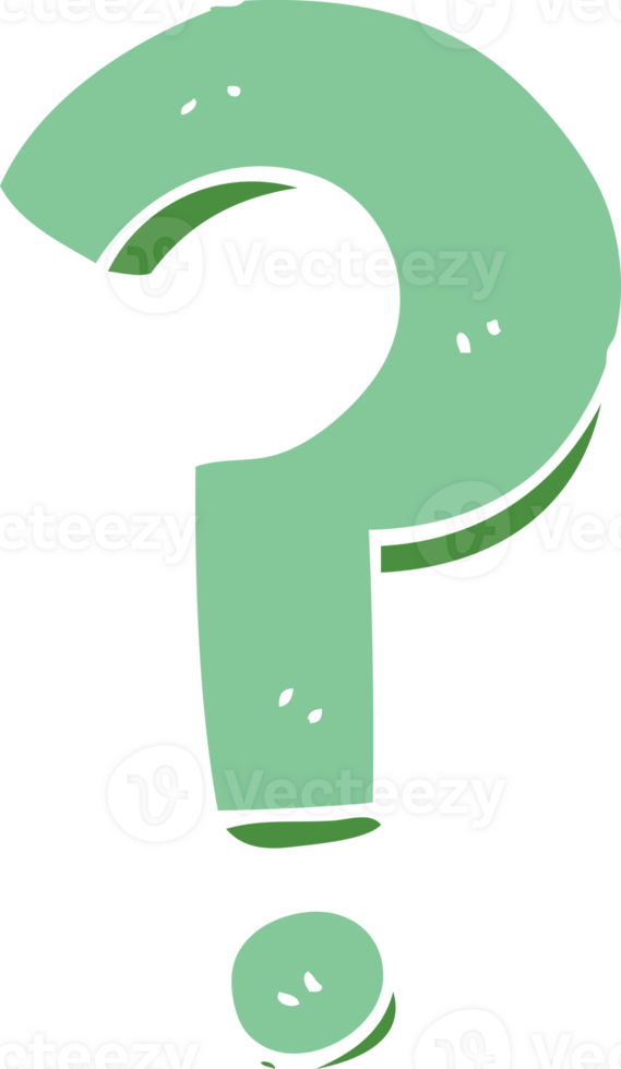 flat color style cartoon question mark png