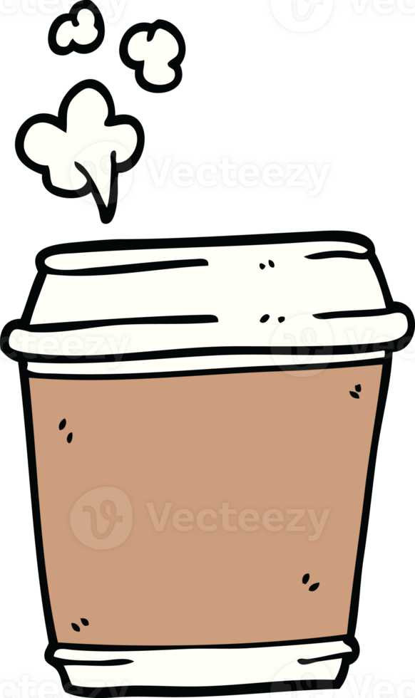 cartoon doodle coffee cup png