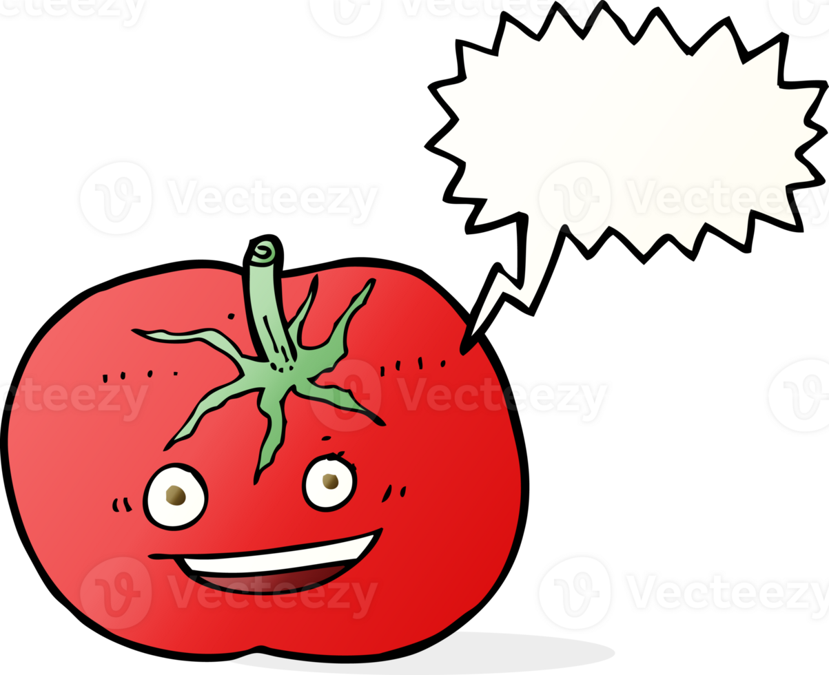 cartoon tomato with speech bubble png