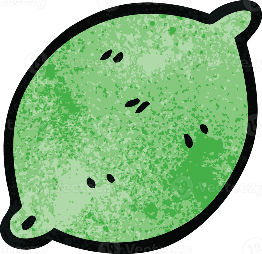 cartoon doodle lime fruit png