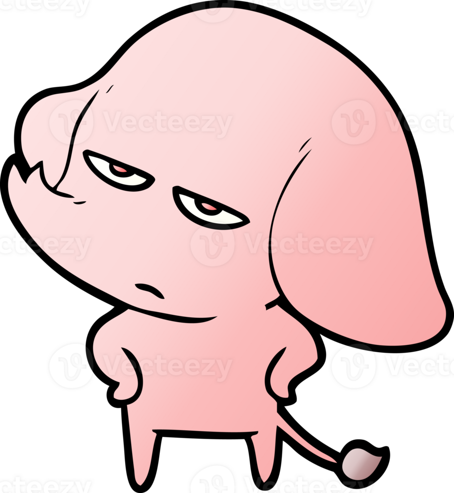 annoyed cartoon elephant png