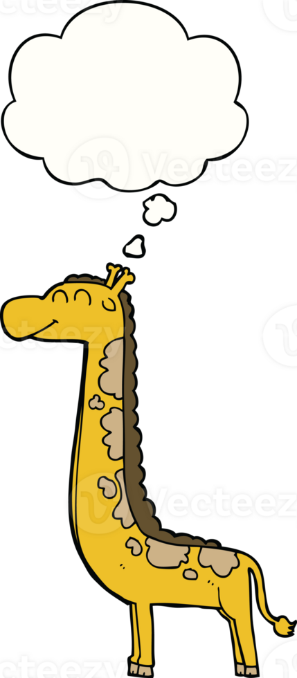 cartoon giraffe with thought bubble png