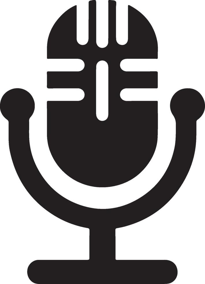 Retro microphone sign illustration vector