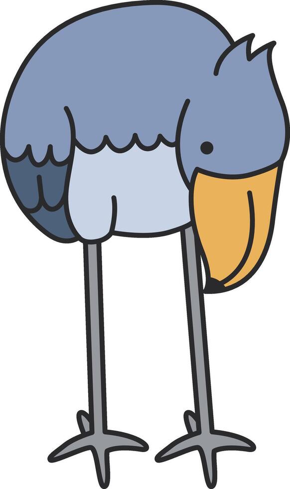 Shoebill stork illustration vector