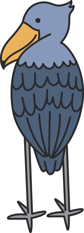 Shoebill stork illustration vector