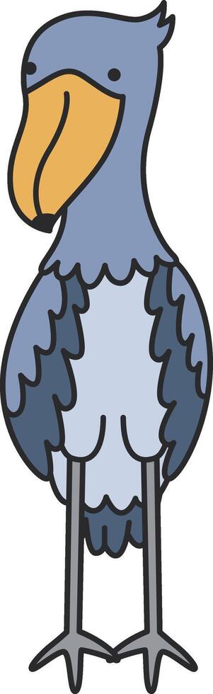 Shoebill stork illustration vector