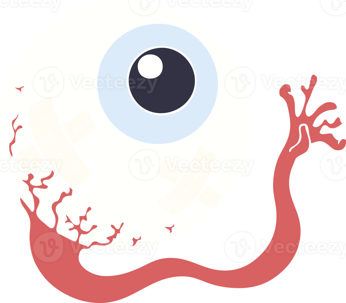 flat color style cartoon injured eyeball png