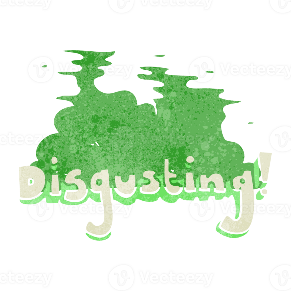 disgusting  hand drawn retro cartoon png