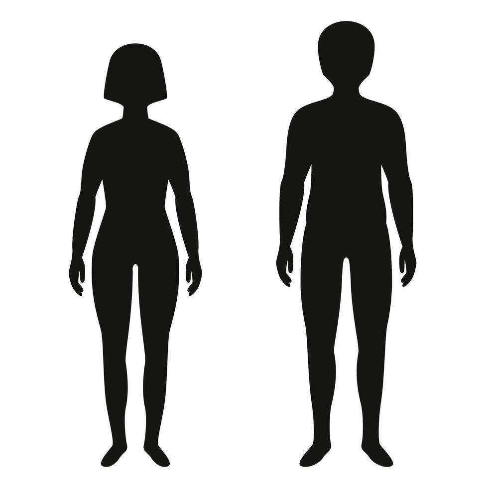 Silhouette Of A Man And Woman vector