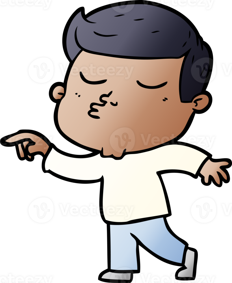 cartoon model guy pouting png