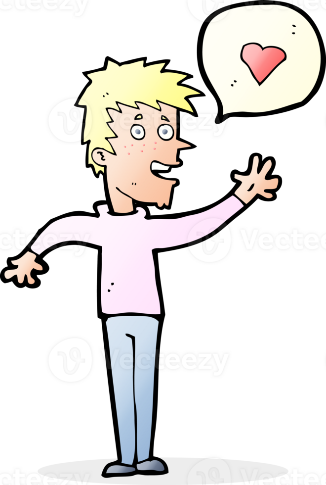 cartoon man in love png