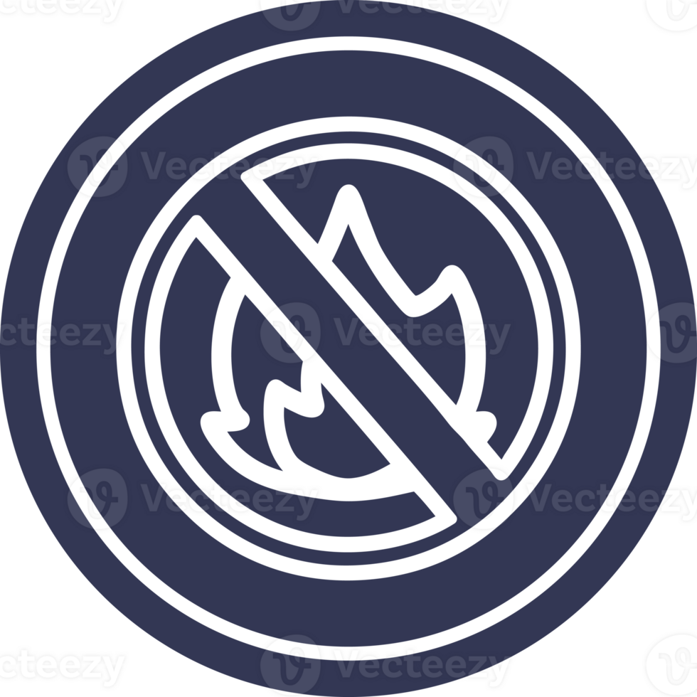 no flames circular icon symbol png