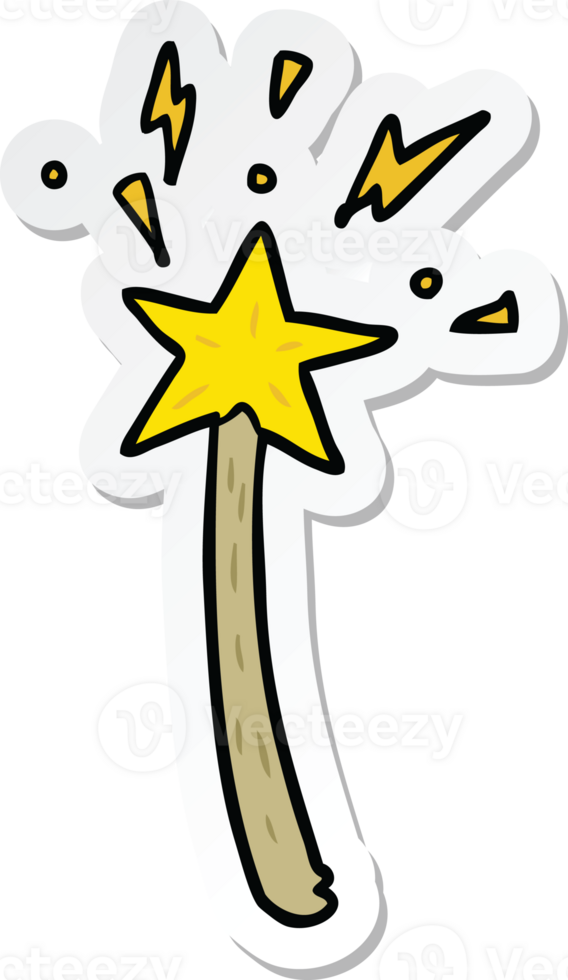 sticker of a cartoon magic wand png