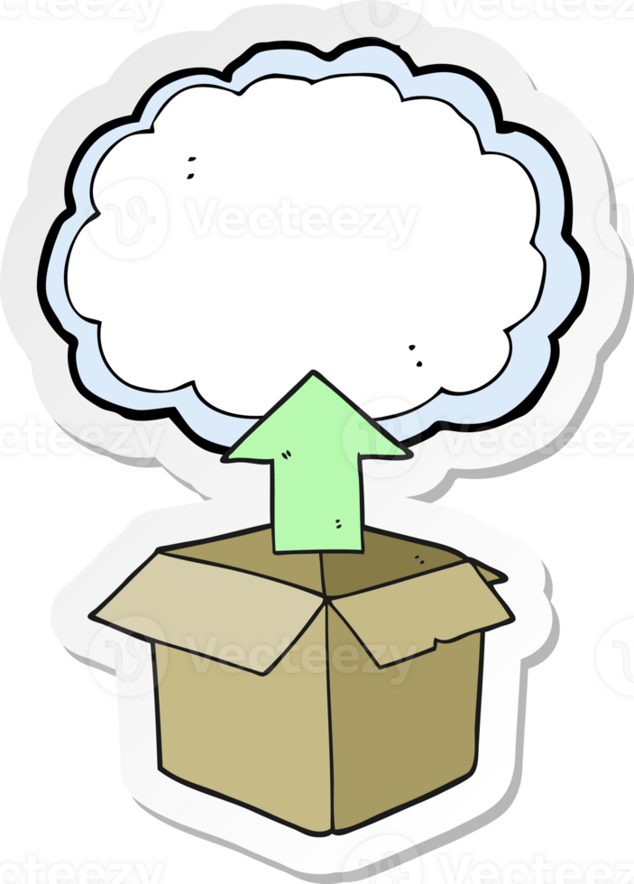 sticker of a cartoon upload to the cloud png