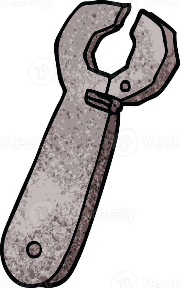 cartoon doodle spanner tool png