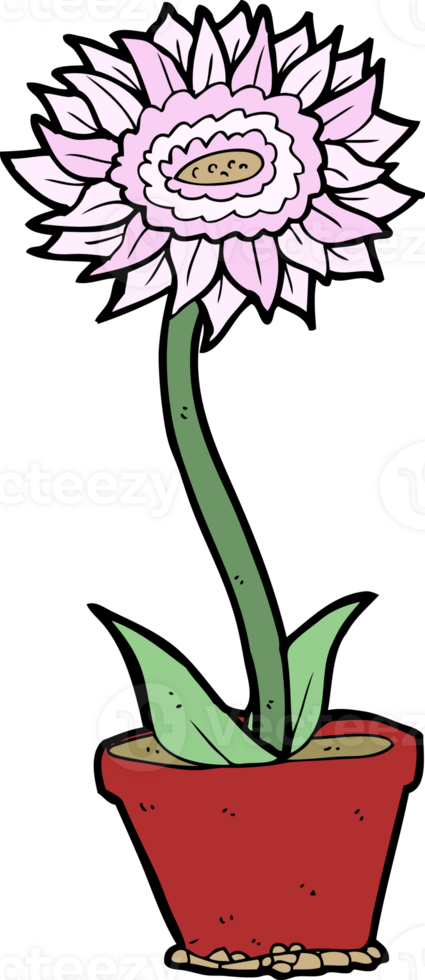 cartoon flower in pot png