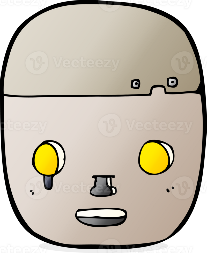 cabeza de robot de dibujos animados png