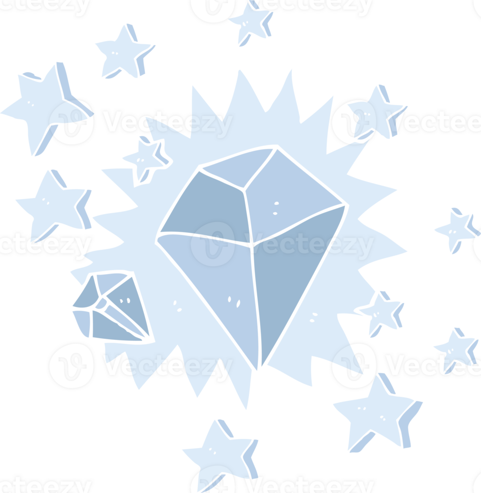 vlak kleur illustratie van sprankelend diamant png