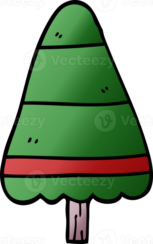 cartoon doodle christmas tree png