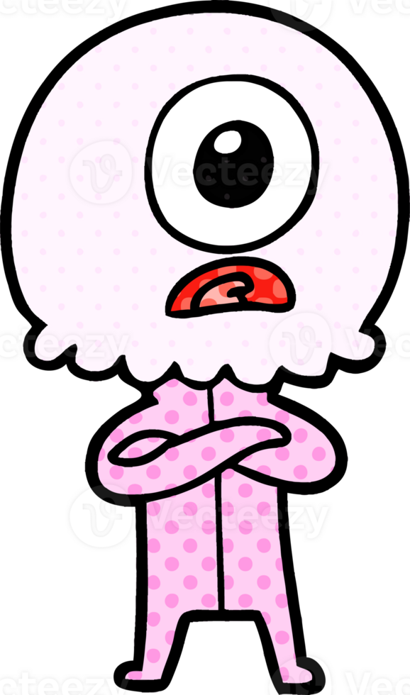 cartoon cyclops alien spaceman png