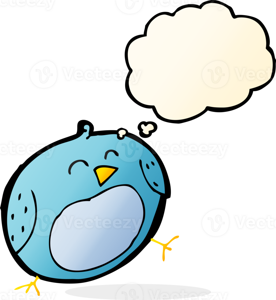 cartoon bird with thought bubble png