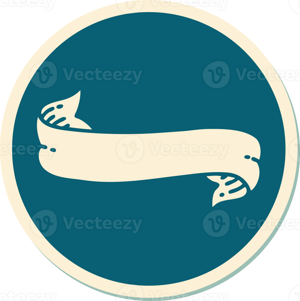 sticker of tattoo in traditional style of a banner png