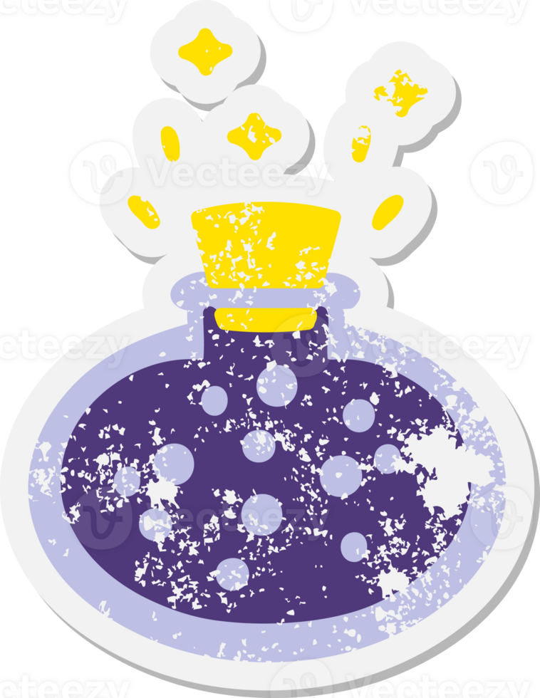 bubbling potion bottle grunge sticker png