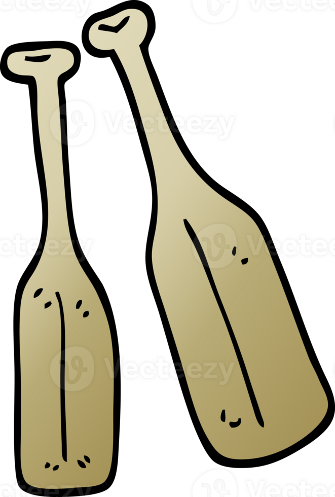 gradient illustration cartoon pair of paddles png