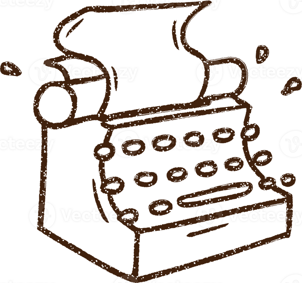 Typewriter Charcoal Drawing png