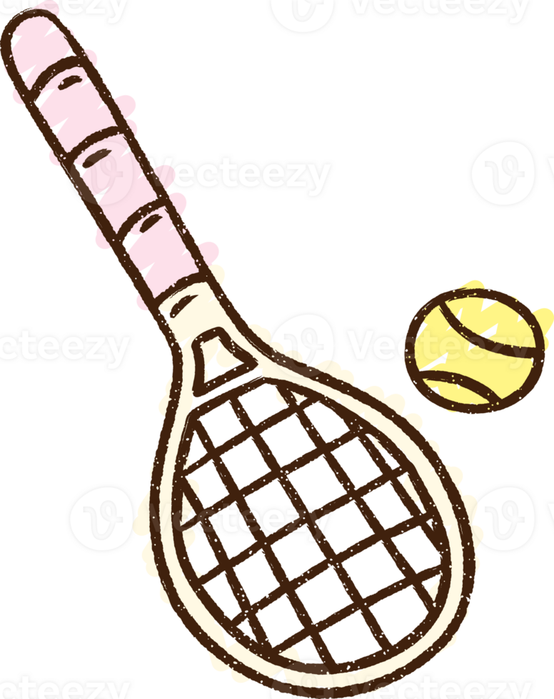 Tennis Racket Chalk Drawing png